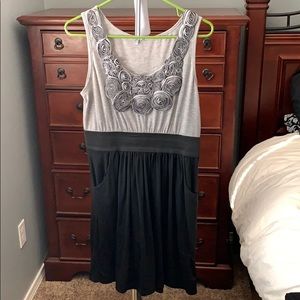 Grey and black dress